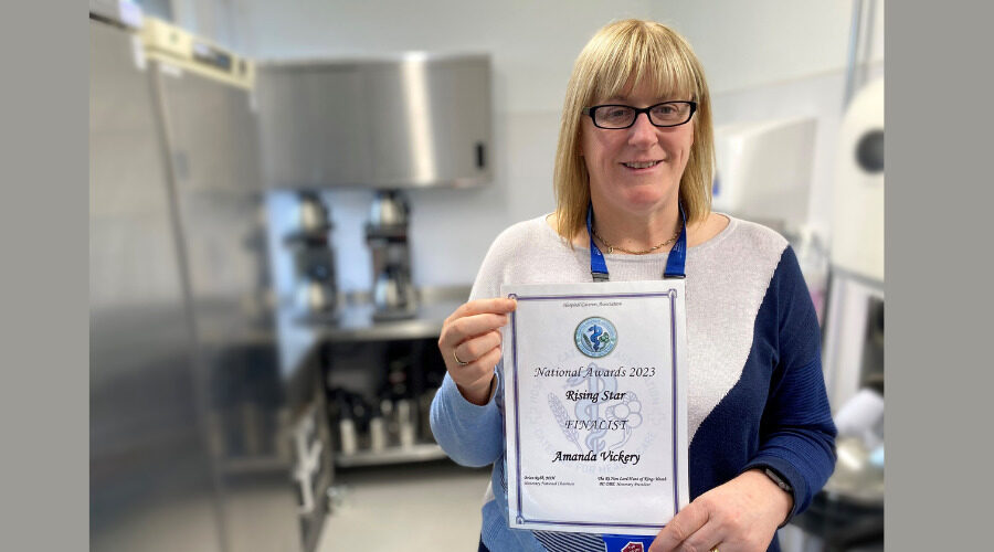 Amanda put in national spotlight for dedication to hospital catering