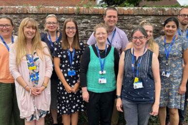 A photo of members of the Somerset NHS Foundation Trust Deaf Child and Adolescent Mental Health Services team.