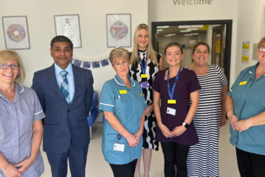 A photo of members of the Yeovil Ophthalmology team.