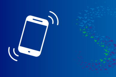 Image of phone with message that reads 