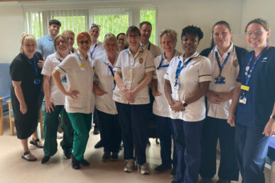 A photo of Somerset's community rehabilitation team in a gym setting.