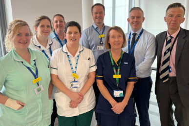 A photo of orthopaedics and improvement team colleagues at Musgrove Park Hospital.